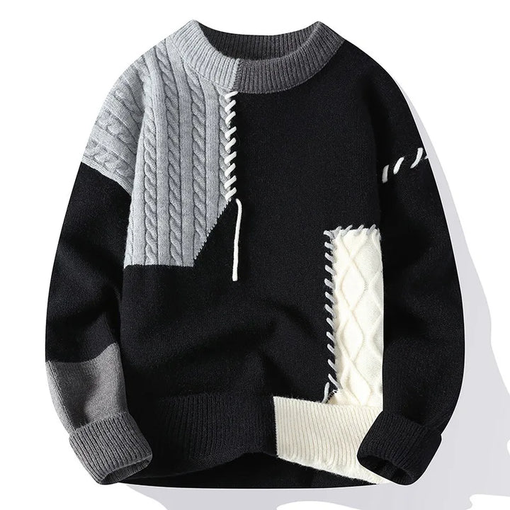 Aspen | Patch | Patchwork Knit Pullover