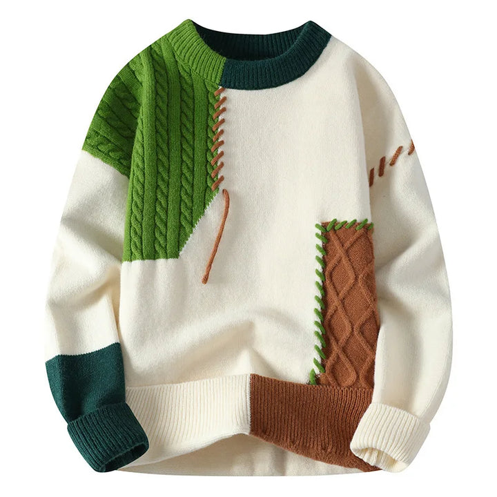 Aspen | Patch | Patchwork Knit Pullover