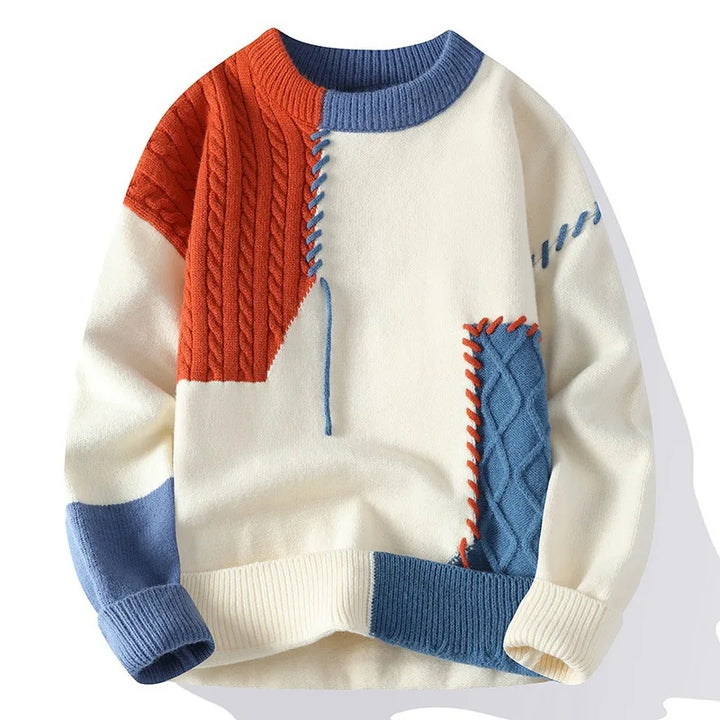 Aspen | Patch | Patchwork Knit Pullover